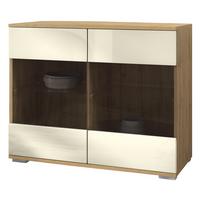 KOMMODE Bari Creme Hochglanz - Creme, Holzwerkstoff (92.5/75.5/35cm) - Vladon