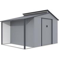METALL-GARTENHAUS madras Grau - Grau, Metall (355/237/257cm) - Habitat Garten
