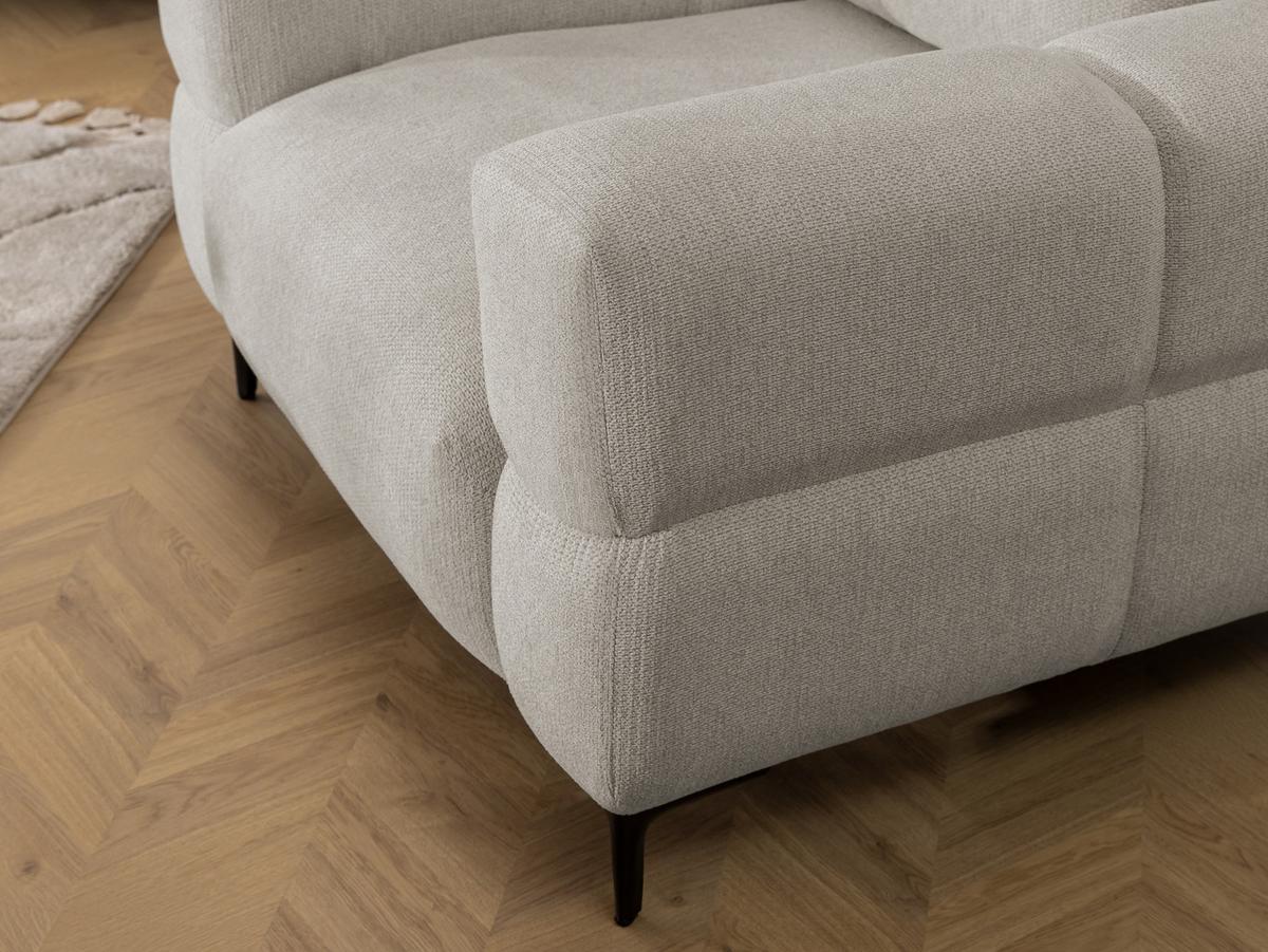 SESSEL Cardea in Bubble-Optik aus weichem Taupe Strukturstoff mit hohem Sitzkomfort - Taupe/Schwarz, Holz/Textil (102/80/97cm) - S-Style Möbel