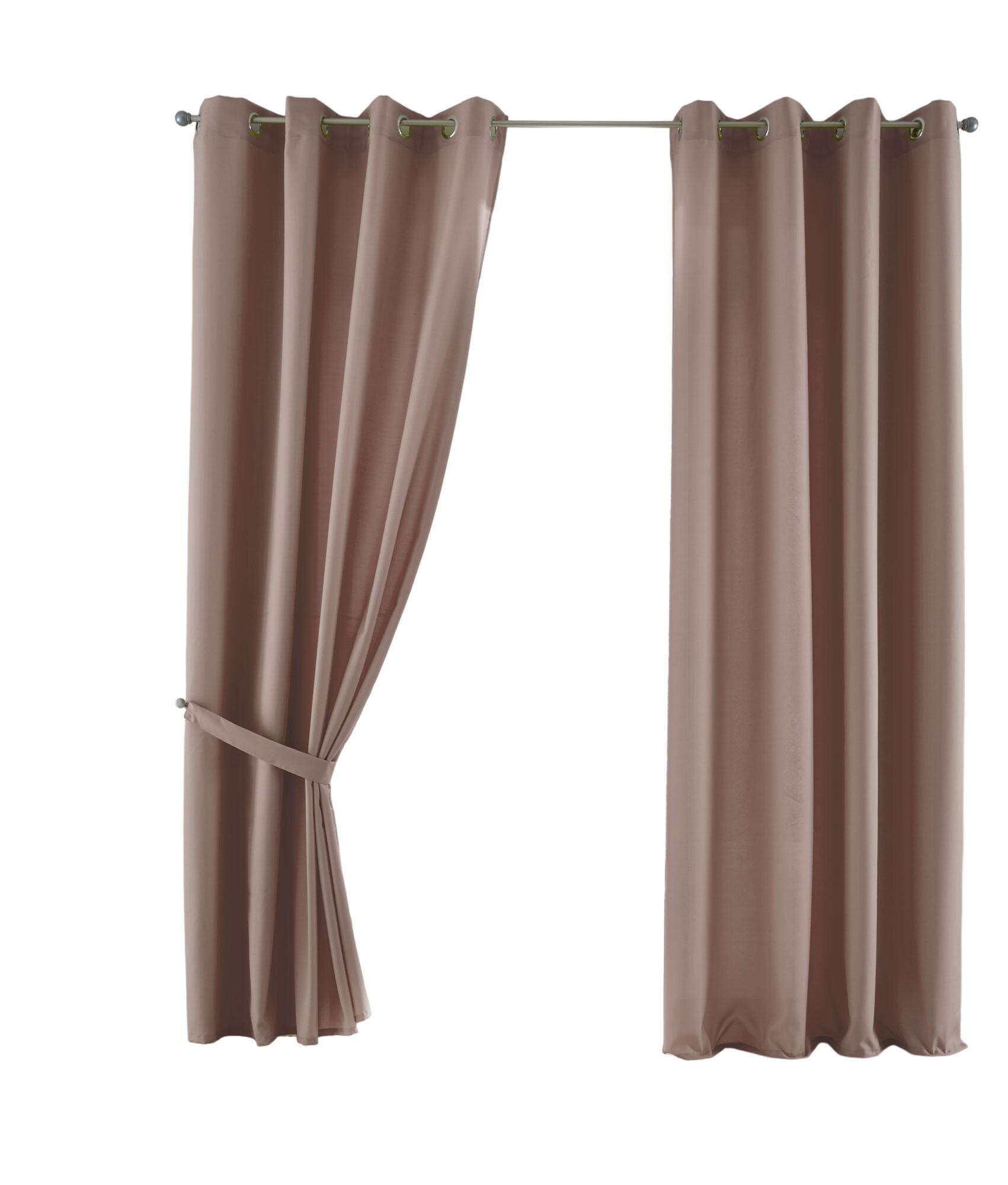 VORHANG 2ER SET PALERMO HxB 175x140 cm Taupe - Taupe, Textil (140/175cm) - Gardinenbox