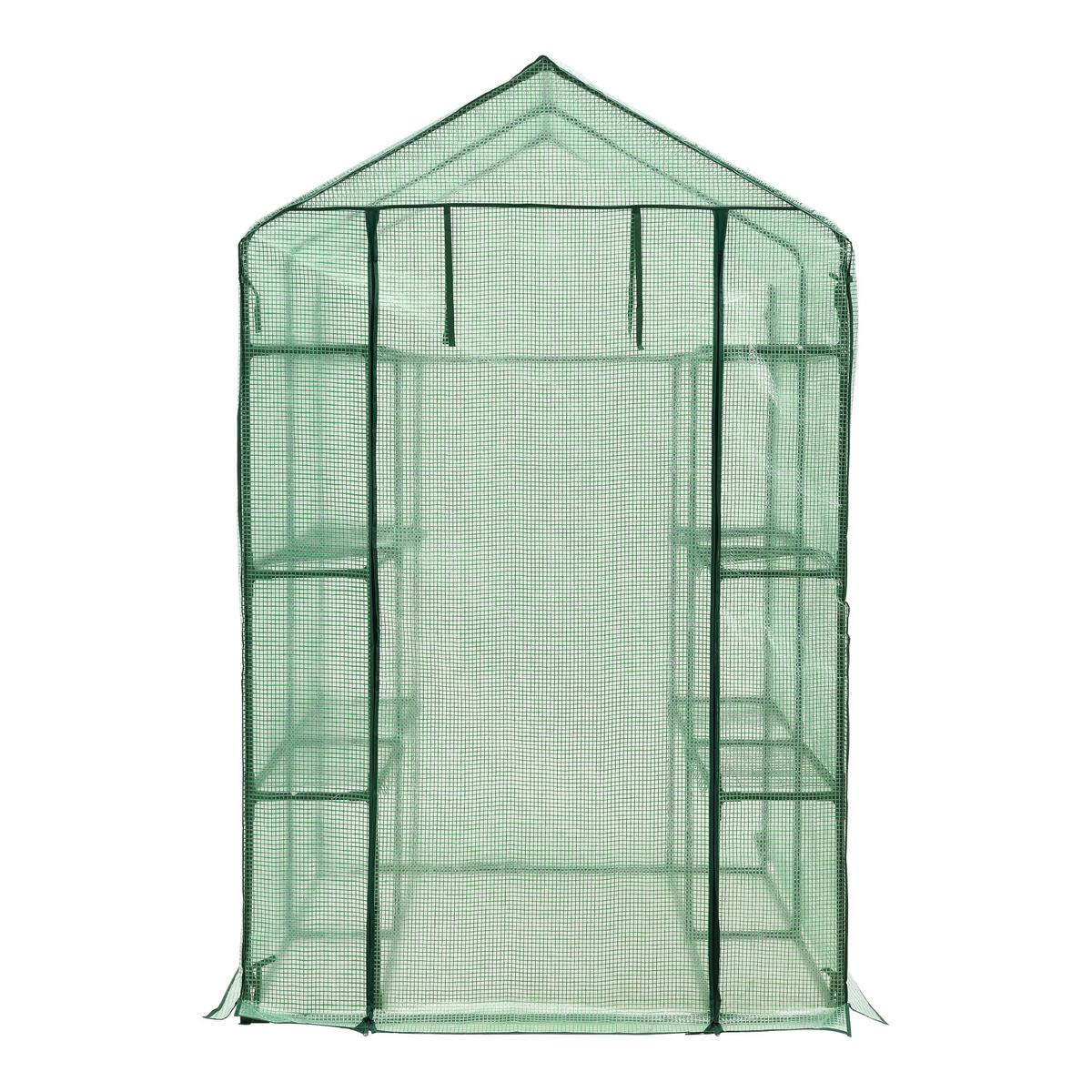 GEWÄCHSHAUS Vale - Grün, Kunststoff (120/194/170cm) - [en.casa]