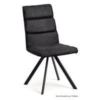 ESSZIMMERSTUHL drehbar (2er-Set) Dessa 47x92x60 Schwarz/Anthrazit - Anthrazit/Schwarz, Kunststoff (60/92/47cm) - 58aufmkessel