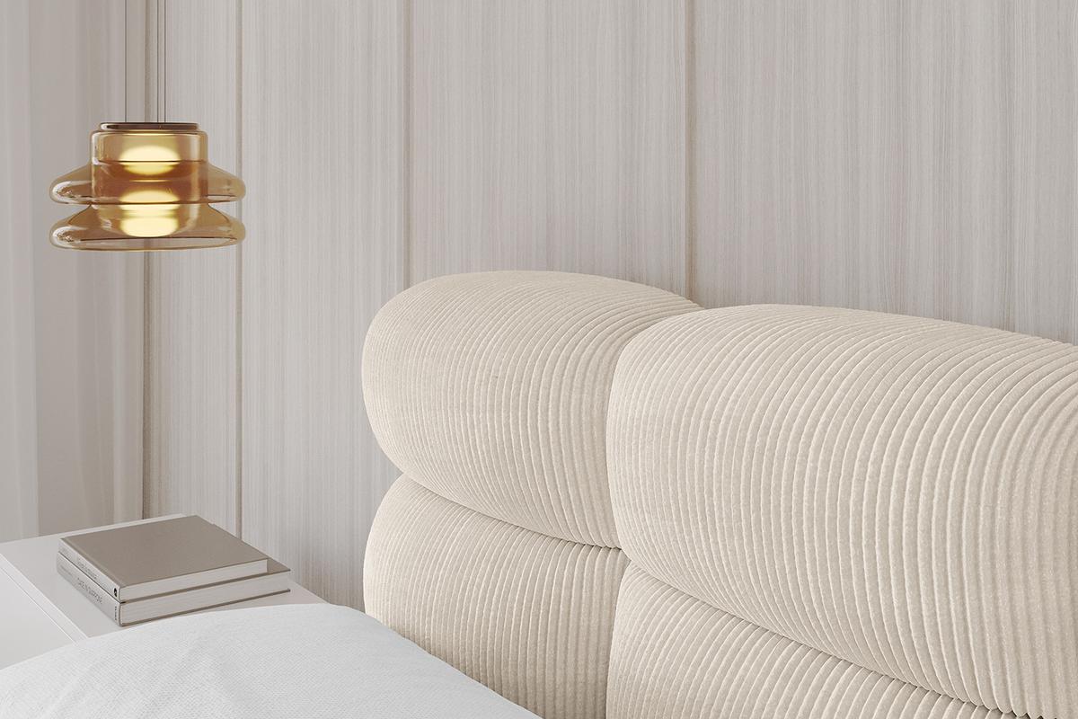 POLSTERBETT mit Bettkasten und Lattenrost, Boxbett ohne Matratze - NOMA 140x200 Beige - Beige, Holzwerkstoff/Textil (140/200cm) - ALTDECOR
