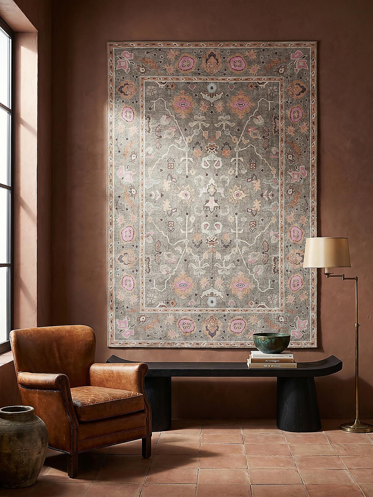 TEPPICH Waschbar HURST, orientalisch, Rosa-Bunt, 152 x 230 cm - Rosa, Textil (230/152cm) - KADIMA DESIGN