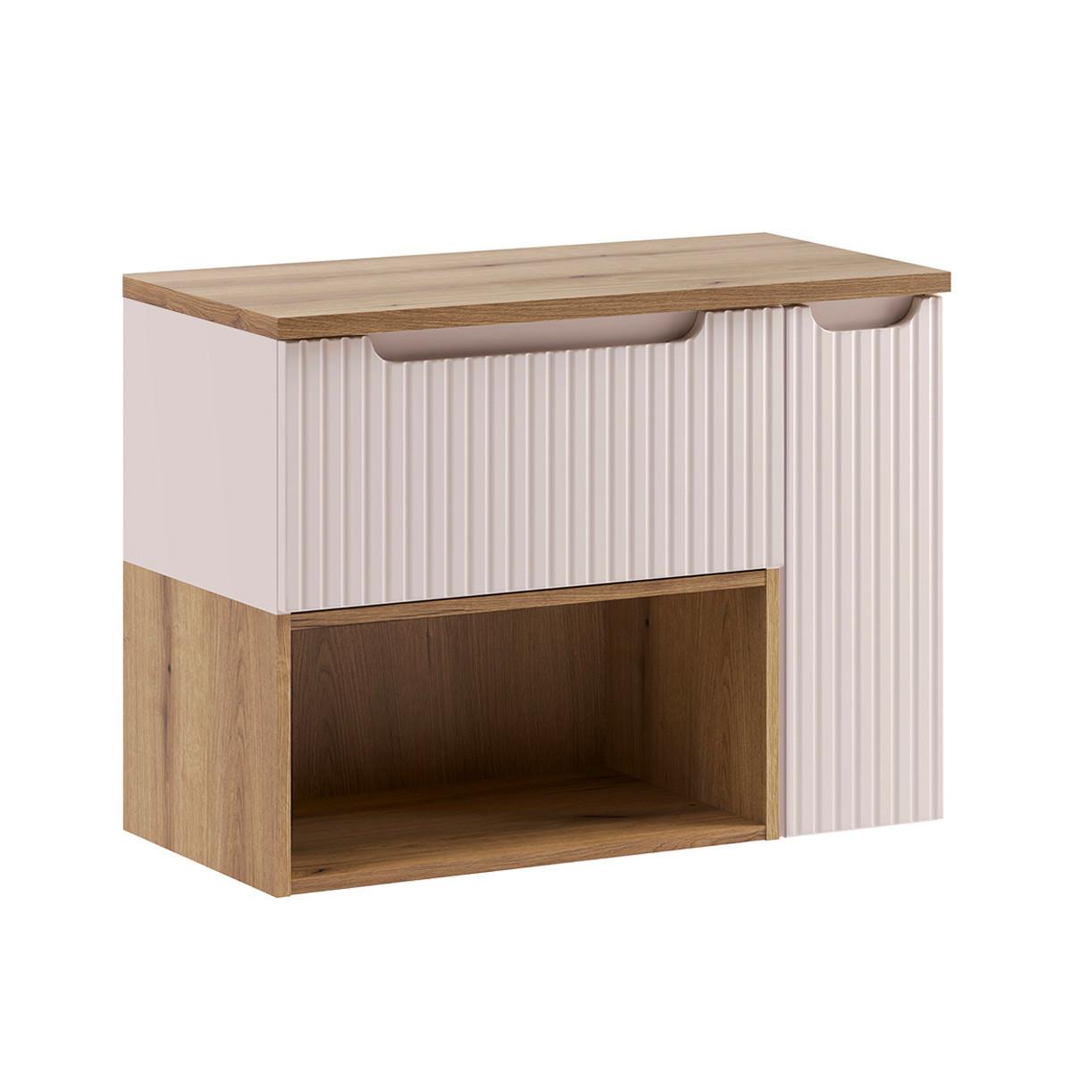 WASCHTISCHUNTERSCHRANK 80.4cm Riva 2er-Set Kaschmir - Beige, Holzwerkstoff (80.4/60/40cm) - Petits-meubles