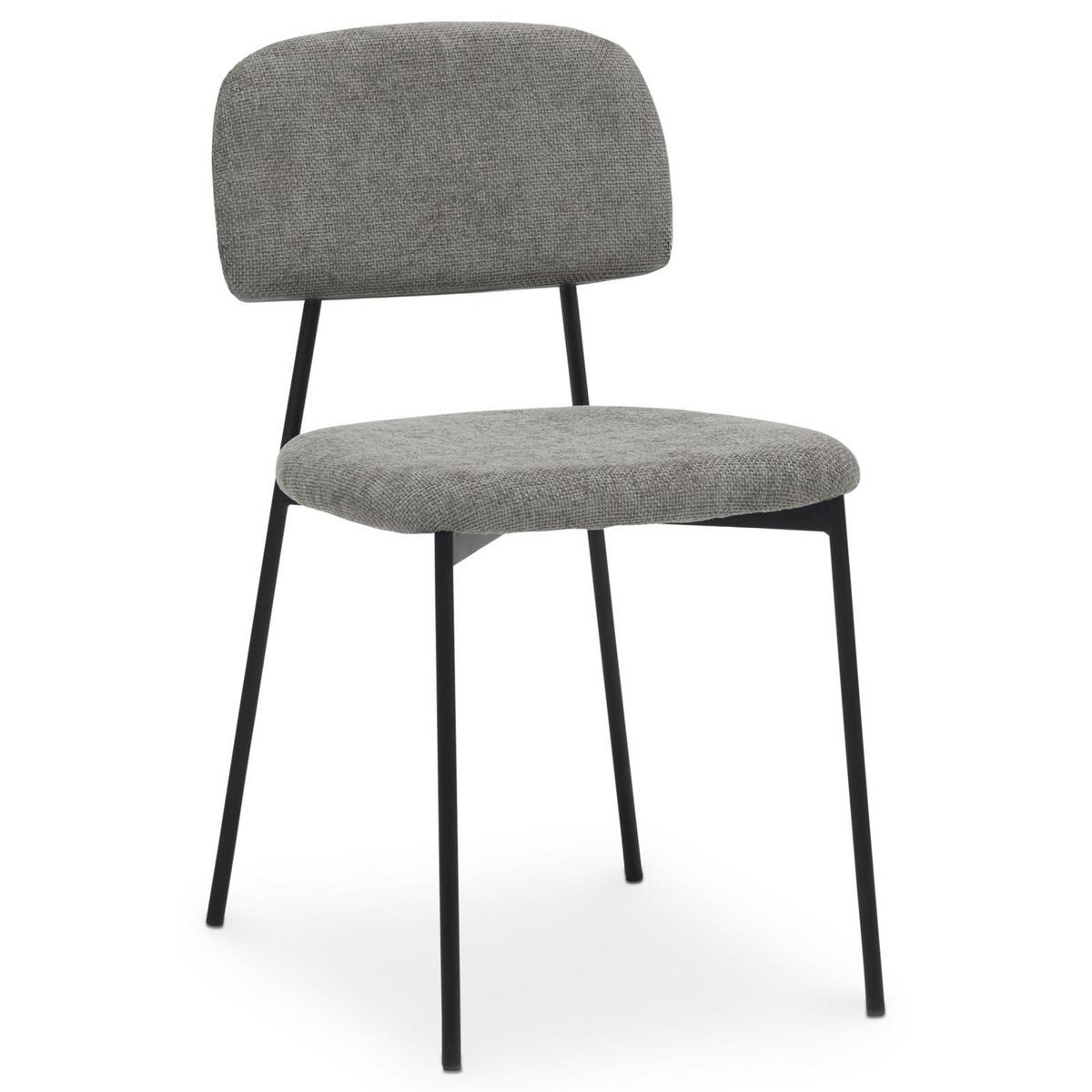 ESSZIMMERSTÜHLE TOLEDO 4er-Set hellgrau - Hellgrau, Textil (44/78/49cm) - IDIMEX