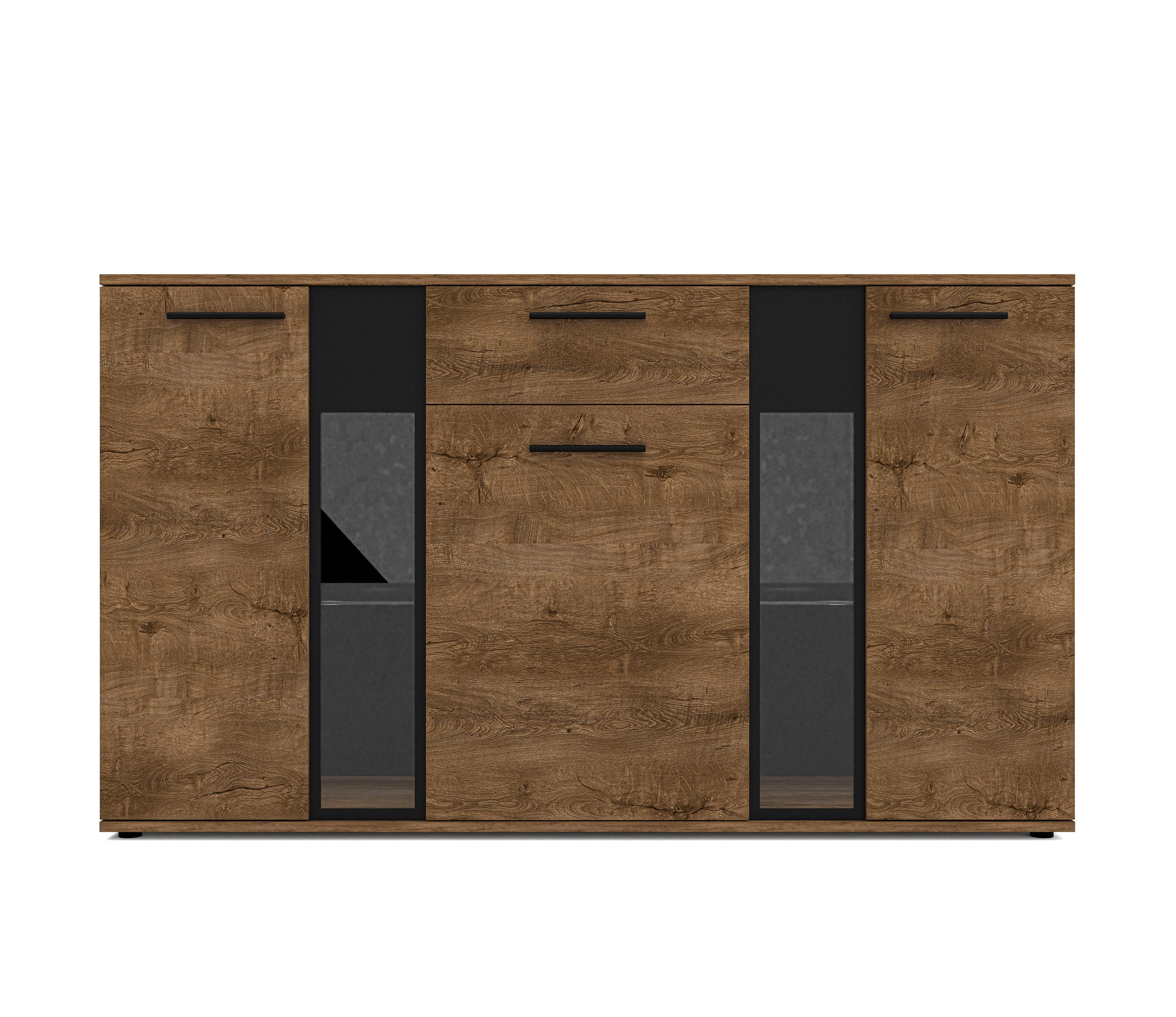 SIDEBOARD Formilo Lefkas Eiche 140,4/80/40,2 cm – Kommode mit Schublade - Braun, Holzwerkstoff/Kunststoff (140/80/40cm) - AX Living