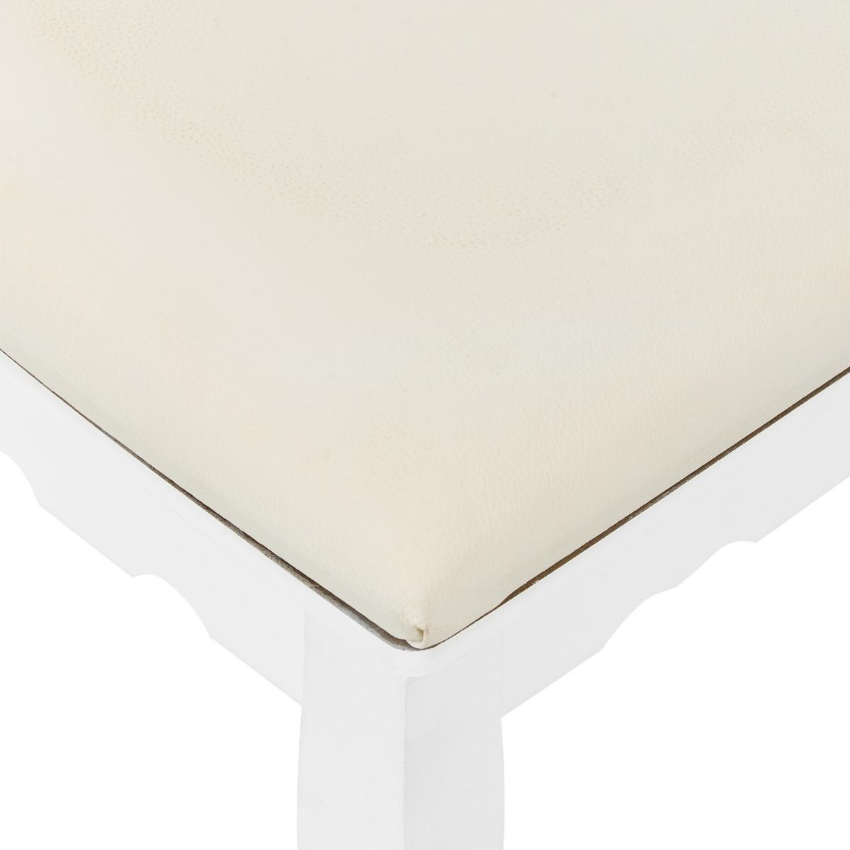SCHMINKTISCH mit Spiegel und Hocker Weiß Galaxie - Weiß, Holzwerkstoff (80/137/40cm) - Beliani