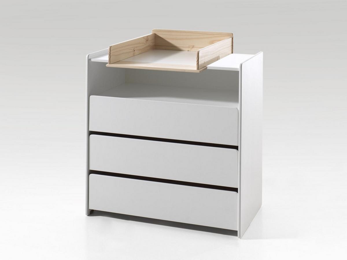 WICKELAUFSATZ Karilynn 72x53x14 Massivholz Natur - Weiß, Holz (72/14/53cm) - 58aufmkessel