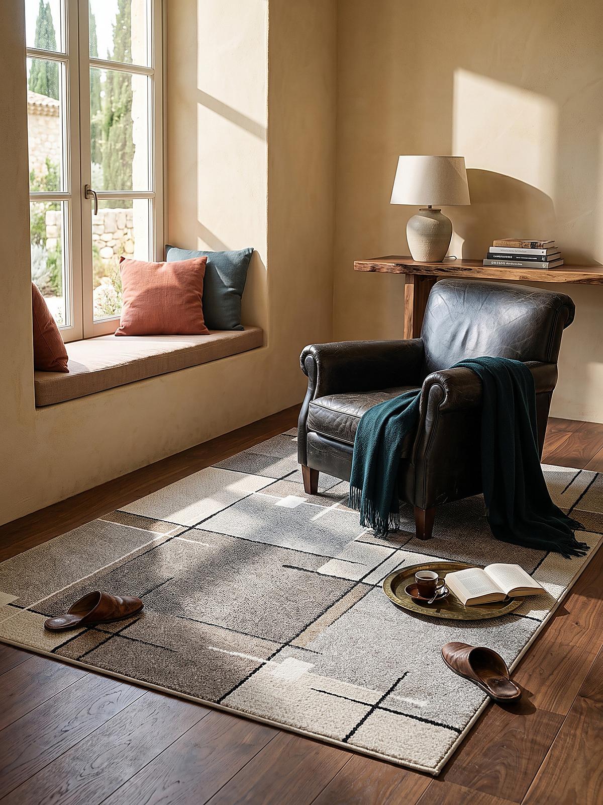 TEPPICH Niederflor Patchwork THUR Polypropylen Grau 80 x 140 cm - Beige, Textil (140/200cm) - KADIMA DESIGN