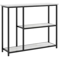 KONSOLENTISCH 2 Regale, 100L x 30B x 80H cm - Weiß, Metall (100/30/80cm) - HOMCOM