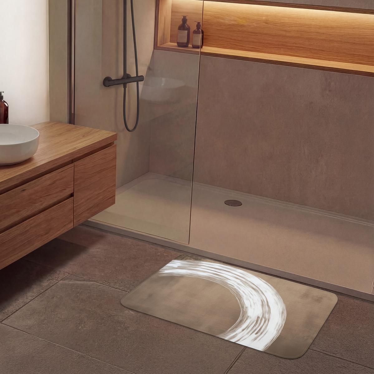 BADEMATTE Farbe - Braun - Japandi 90x60 cm - Mokka, Textil (90/60cm) - OnlyWow