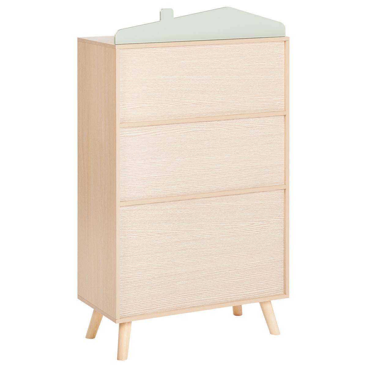 REGAL mit 2 Ebenen 105 cm Hellgrün Lackey - Braun/Grün, Holzwerkstoff (60/105/30cm) - Beliani