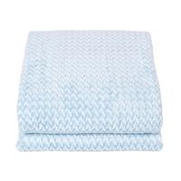 SAMT-WOHNDECKE Mora 130/160 cm, Jacquard - Hellblau, Textil (130/160cm) - Homescapes