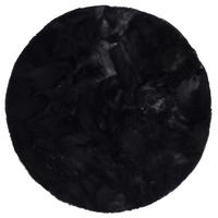 FELLTEPPICH LUXUS SUPER SOFT PLUSH RUND - Schwarz, Textil (120/120cm) - Pergamon