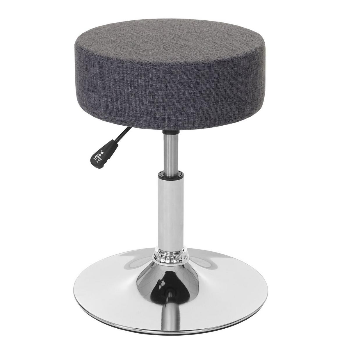 HOCKER Grau - Grau, Textil (35/55/35cm) - MCW