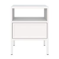 NACHTTISCH VELVETO weiß 50 cm - Weiß, Holzwerkstoff/Metall (45/54/40cm) - Selsey