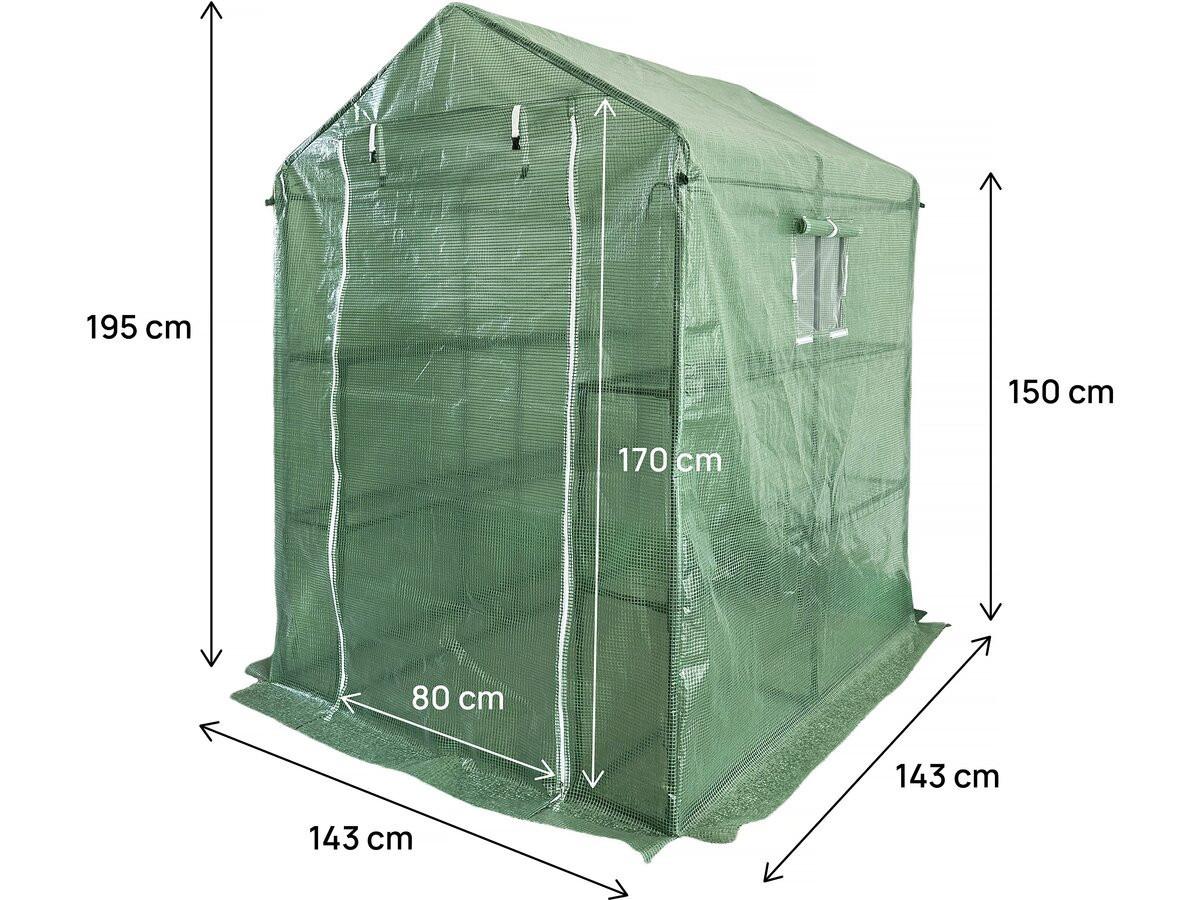 GEWÄCHSHAUSFOLIE lys Grün - Grün, Kunststoff (143/170/143cm) - Habitat Garten