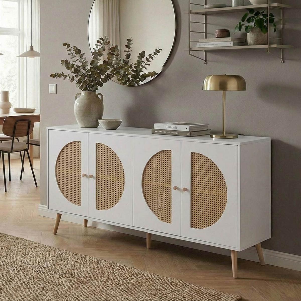SIDEBOARD Weiß - Weiß, Holz (160/80/40cm) - MCW