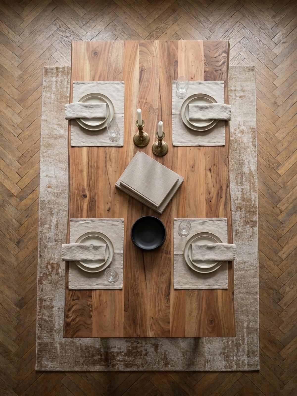 ESSTISCH Massivholz Baumkante Metall U-Gestell Handgefertigt ATOLL, Goldbraun-Schwarz 120x60x76 cm - Schwarz/Braun, Holz/Metall (60/120/76cm) - KADIMA DESIGN