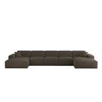 WOHNLANDSCHAFT Celes Premium Xl Sven - Braun, Holzwerkstoff/Textil (462/73/165cm) - Fun Möbel