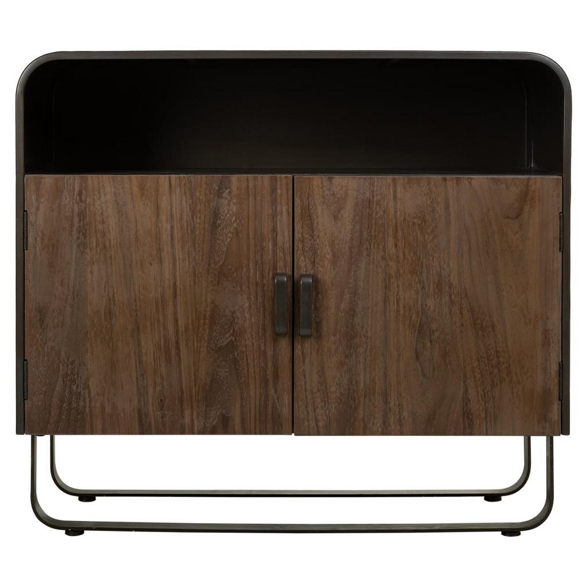 ANRICHTE aus Holz und Metall 90x44x80 cm - Braun, Metall (90/80/44cm) - Wanderlust