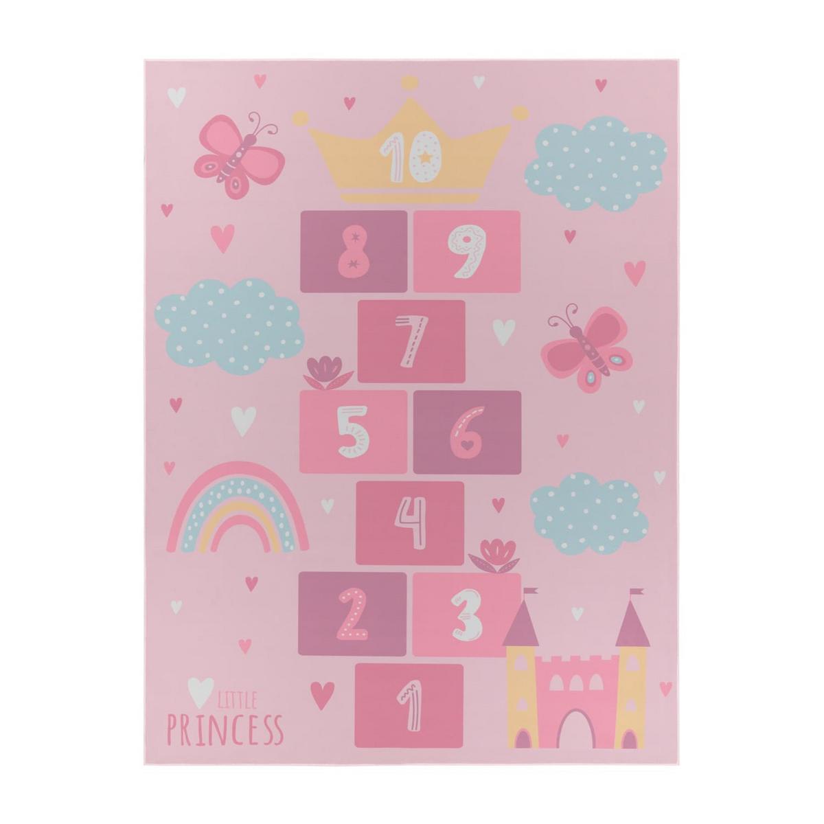 KINDERTEPPICH Herz Pink 100 x 200 cm - Pink, Kunststoff (100/200cm) - TT Home