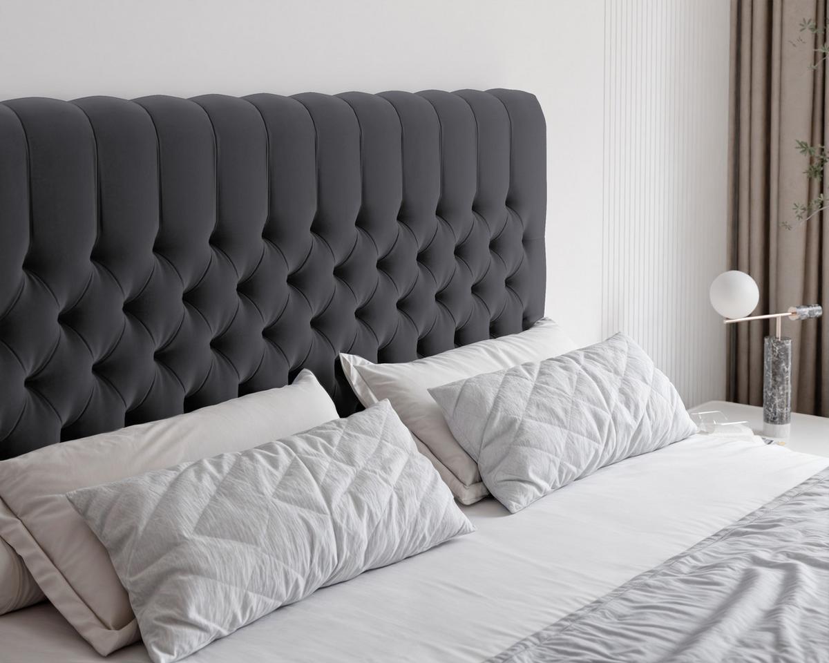 BOXBETT 140x200 cm mit Topper - Anthrazit, Holzwerkstoff/Textil (140/200cm) - Idohome
