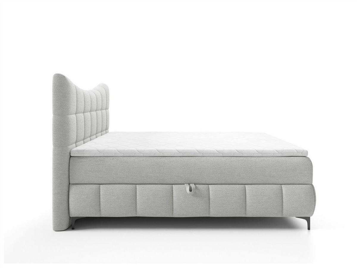 BOXBETT Charles Premi.. In Aragon - Hellgrau, Holzwerkstoff/Textil (180/200cm) - Fun Möbel