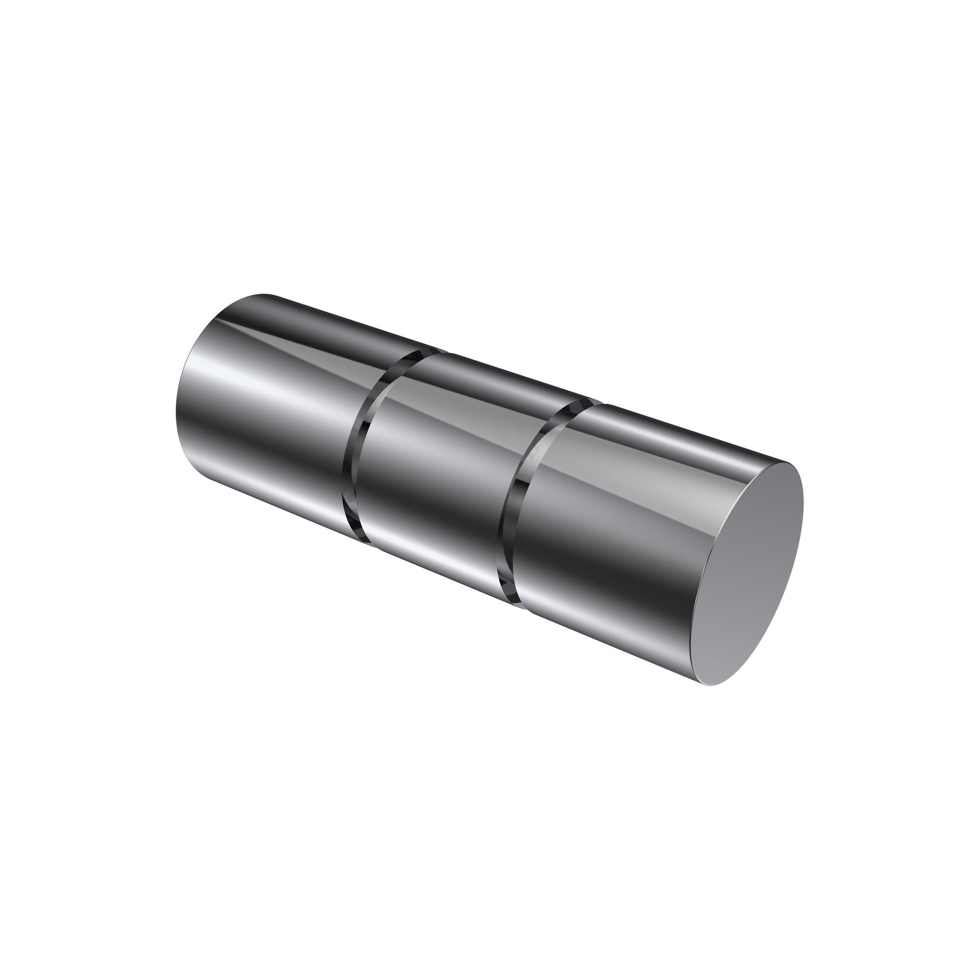 ENDSTÜCKE FÜR GARDINENSTANGEN 20 mm Ø, Elanto Chrom, Packung 2 Stück - Chromfarben, Metall (6.4/2.4/2.4cm) - INTERDECO