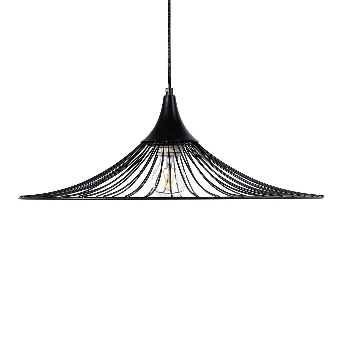 HÄNGELEUCHTE Mazaro 50/50/125 cm - Schwarz, Metall (50/50/125cm) - Beliani