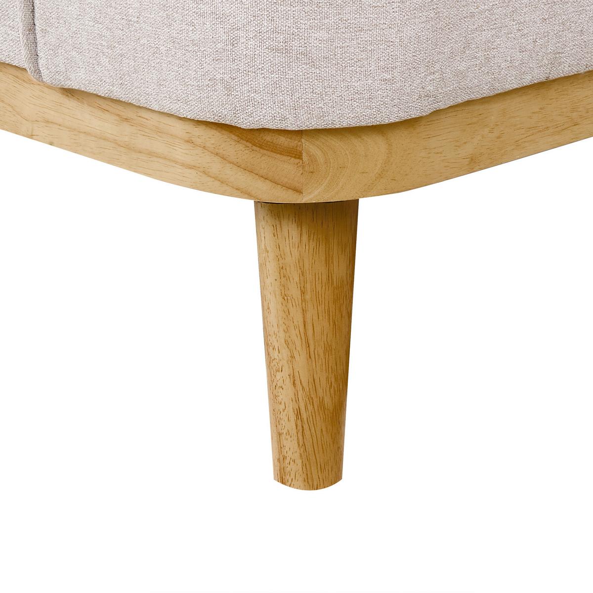 ECKSOFA 3-Sitzer Stoff Hellgrau linksseitig Simos - Hellgrau, Textil (264/82cm) - Beliani