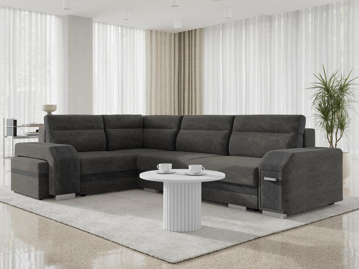 ECKSOFA Assan, Seite: Links - Chromfarben/Greige, Holz/Kunststoff (305/205cm) - MIRJAN24