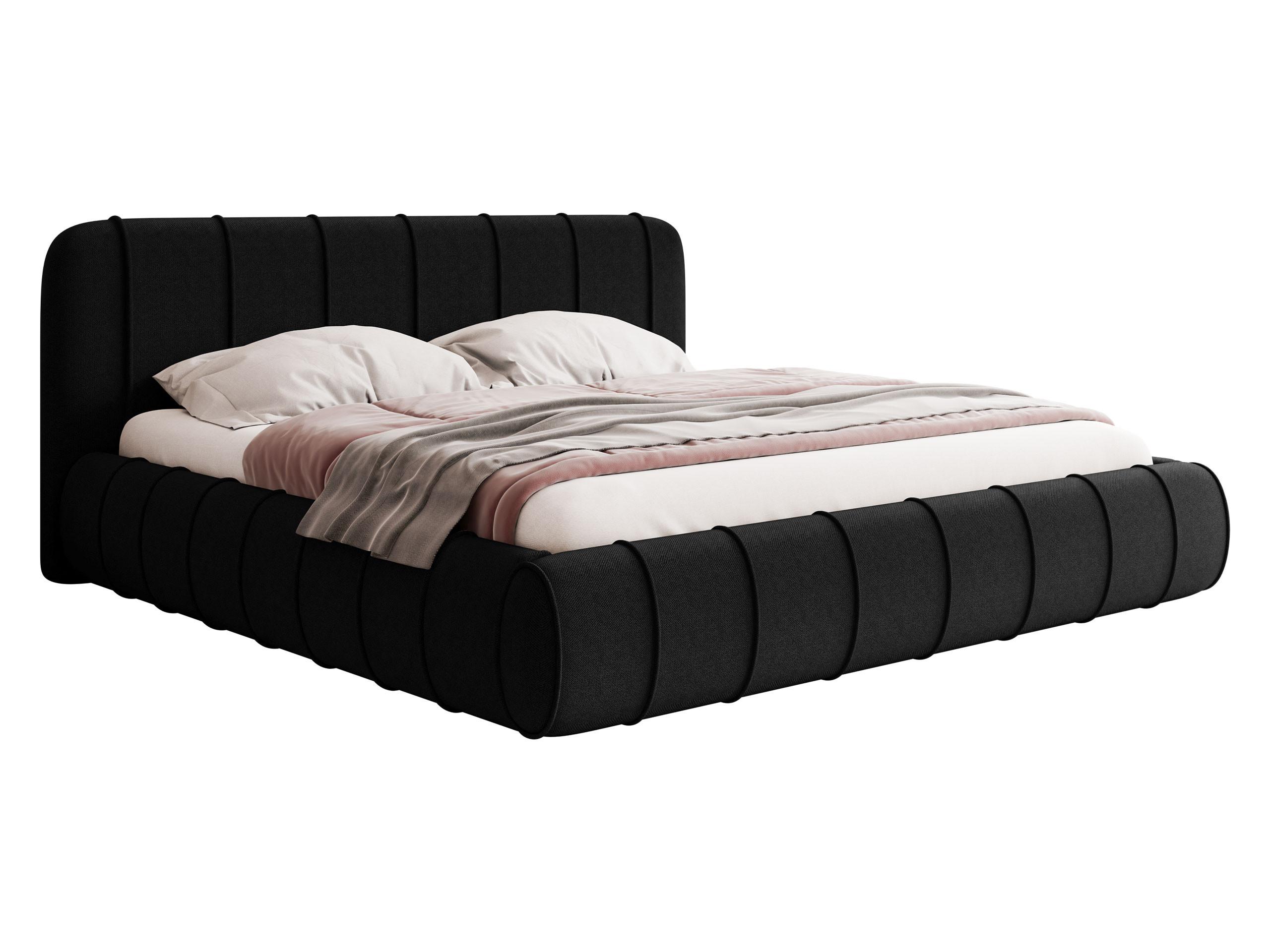 POLSTERBETT Slim XI - Schwarz, Holz/Holzwerkstoff (140/200cm) - MIRJAN24