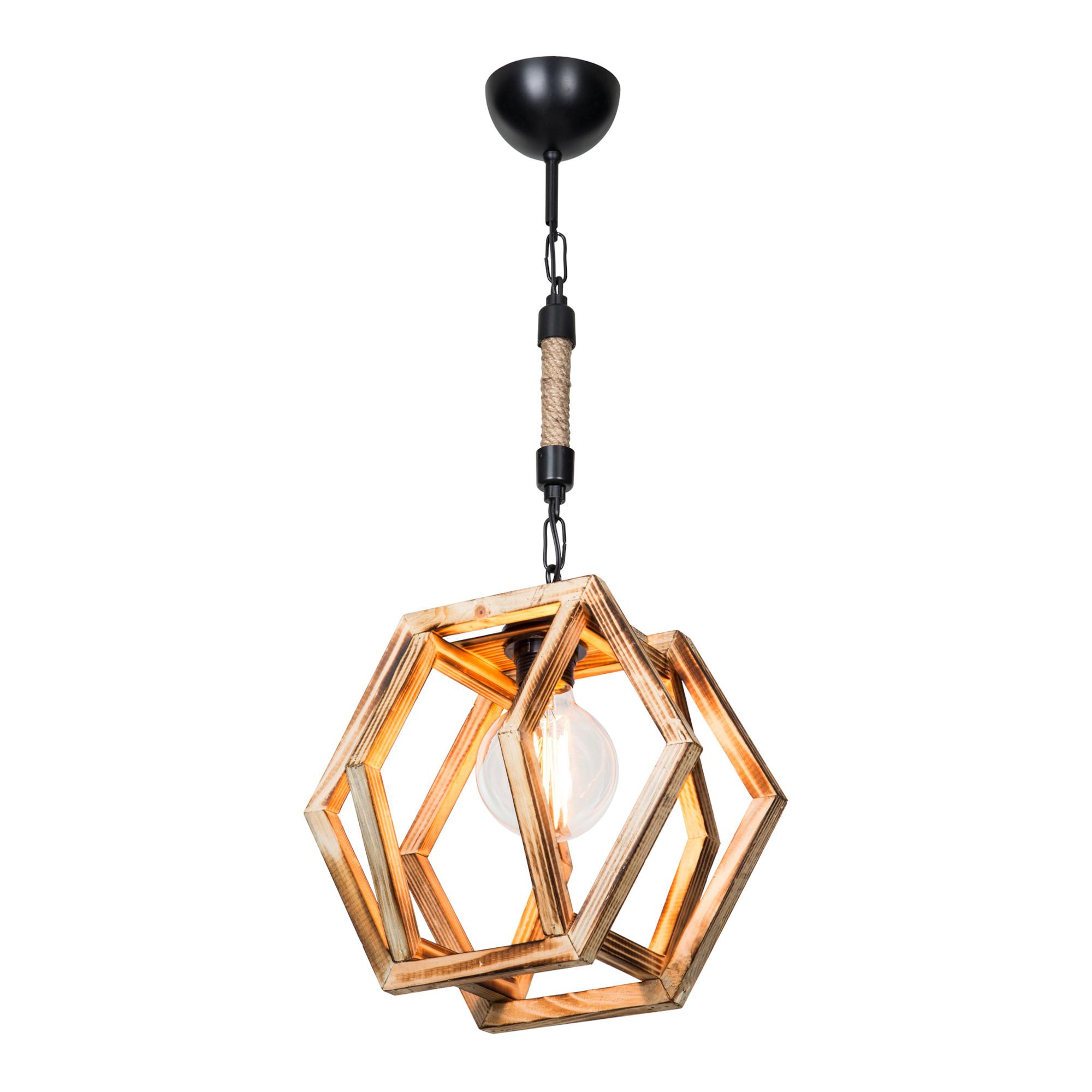 HÄNGELEUCHTE Cheltenham - Braun, Holz (30/30/68cm) - lux.pro