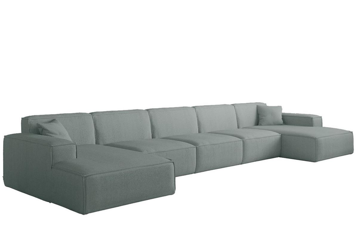 WOHNLANDSCHAFT Celes Premium Xl Scala - Pastellblau, Holzwerkstoff/Textil (462/73/165cm) - Fun Möbel