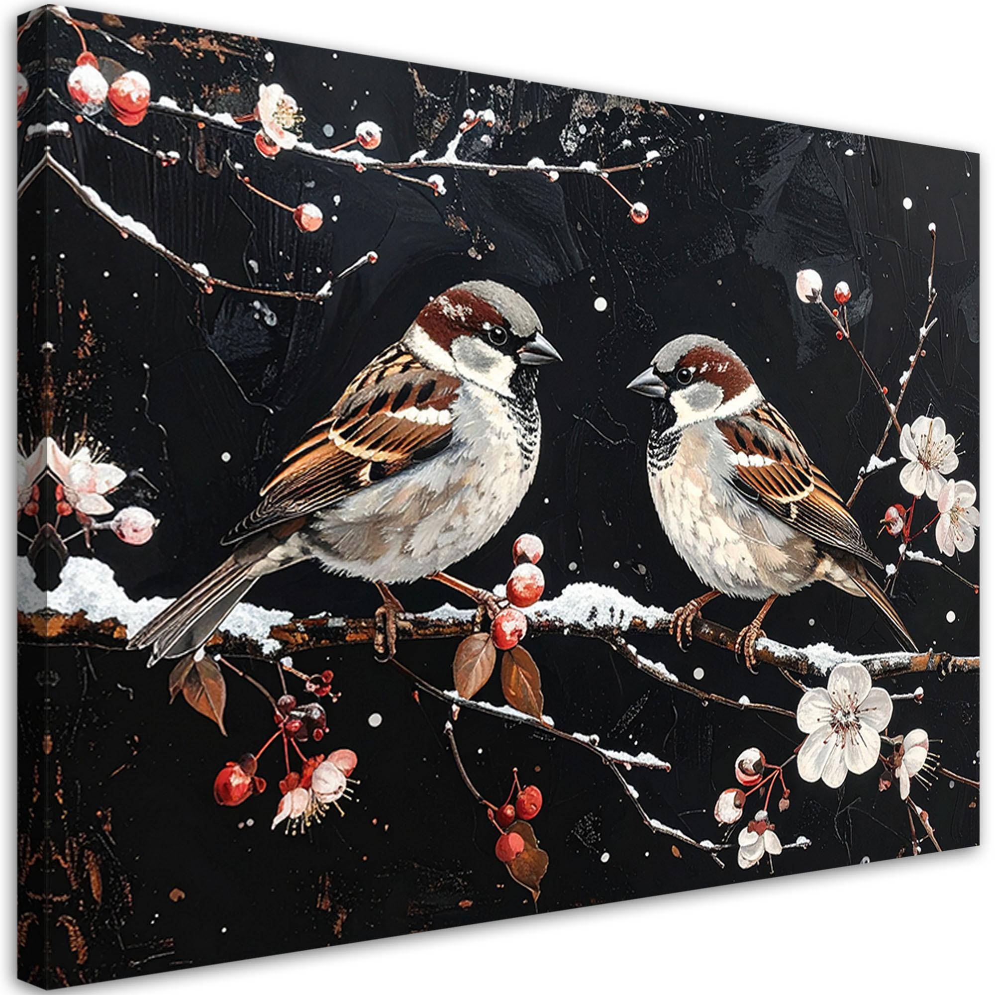 LEINWANDBILD Weihnachten 120x80cm - Schwarz, Textil (120/80cm) - Feeby