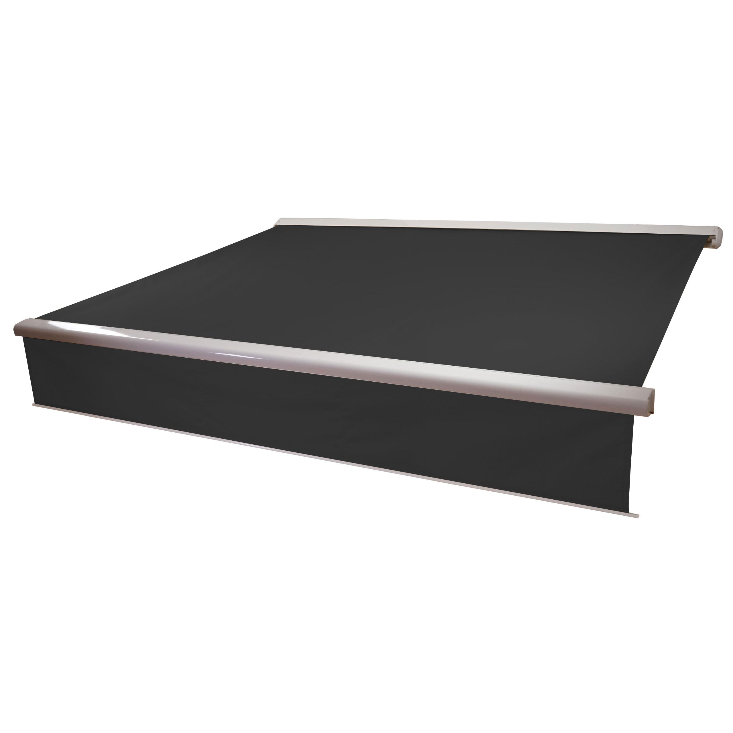 KASSETTEN-MARKISE VOLANT AUSFAHRBAR Anthrazit - Anthrazit, Textil (450/15/300cm) - MCW