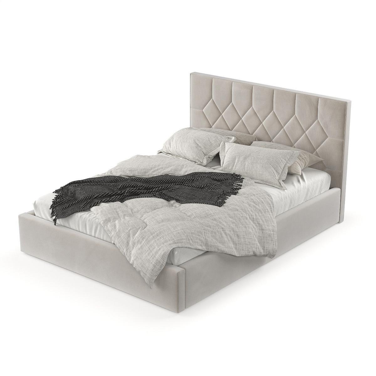 POLSTERBETT Brisa 140/200 cm Hellbeige im Paros Stoff - Beige/Schwarz, Holz/Holzwerkstoff (140/200cm) - AltaBeds