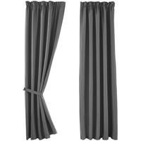 VORHANG 2ER SET NEWYORK HxB 225x295 cm Dunkelgrau - Dunkelgrau, Textil (295/225cm) - Gardinenbox