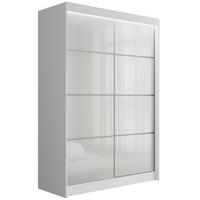KLEIDERSCHRANK PEKA III mit LED - 150 cm - Weiß - Weiß, Holzwerkstoff (150/215/61cm) - ALTDECOR
