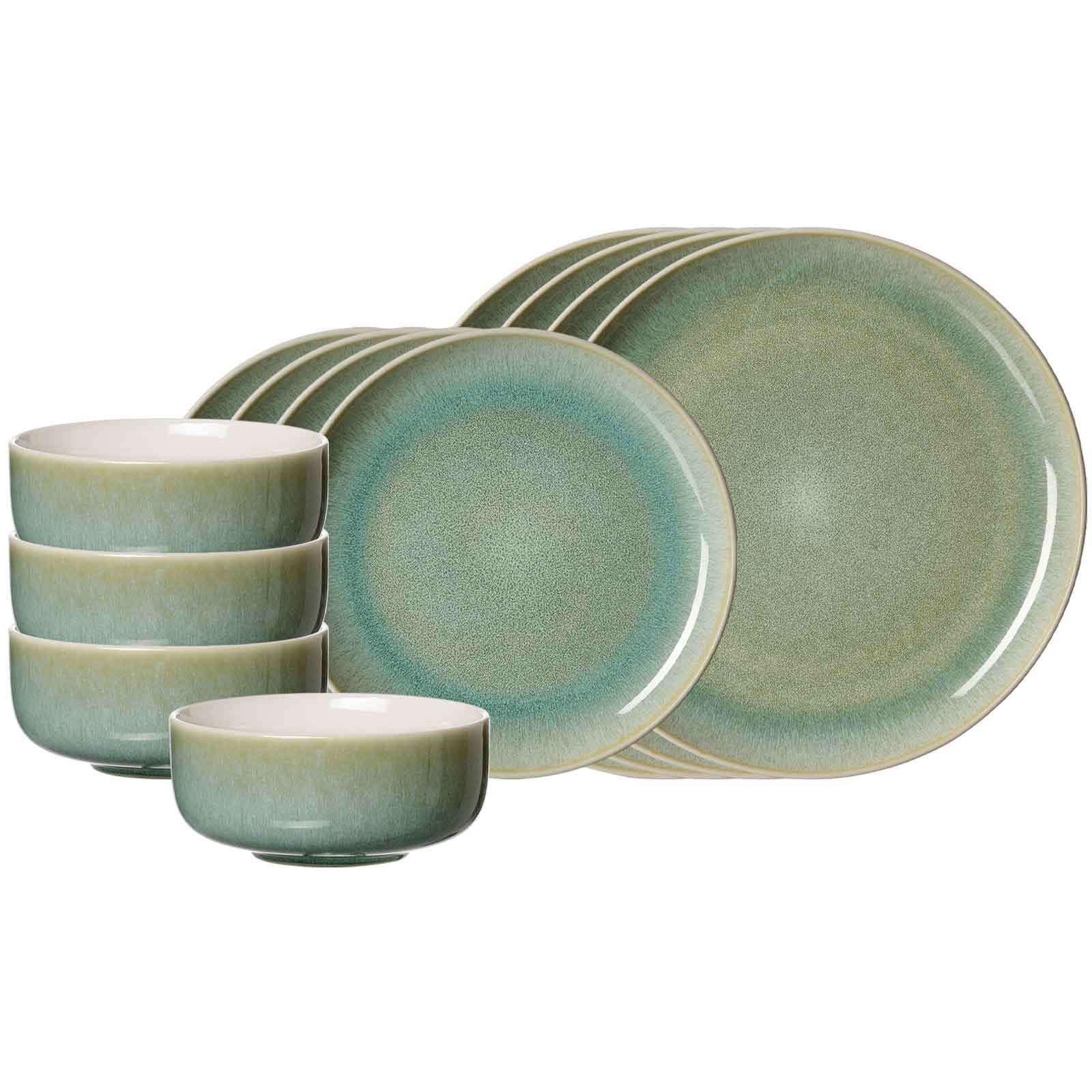 BASIC-SET Borneo grün 12-tlg. - Grün, Keramik (2/2/2cm) - Ritzenhoff Breker
