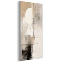 METALLBILD Abstrakt - Kunst - Grau 40x80 cm - Hellgrau, Metall (40/80cm) - MuchoWow