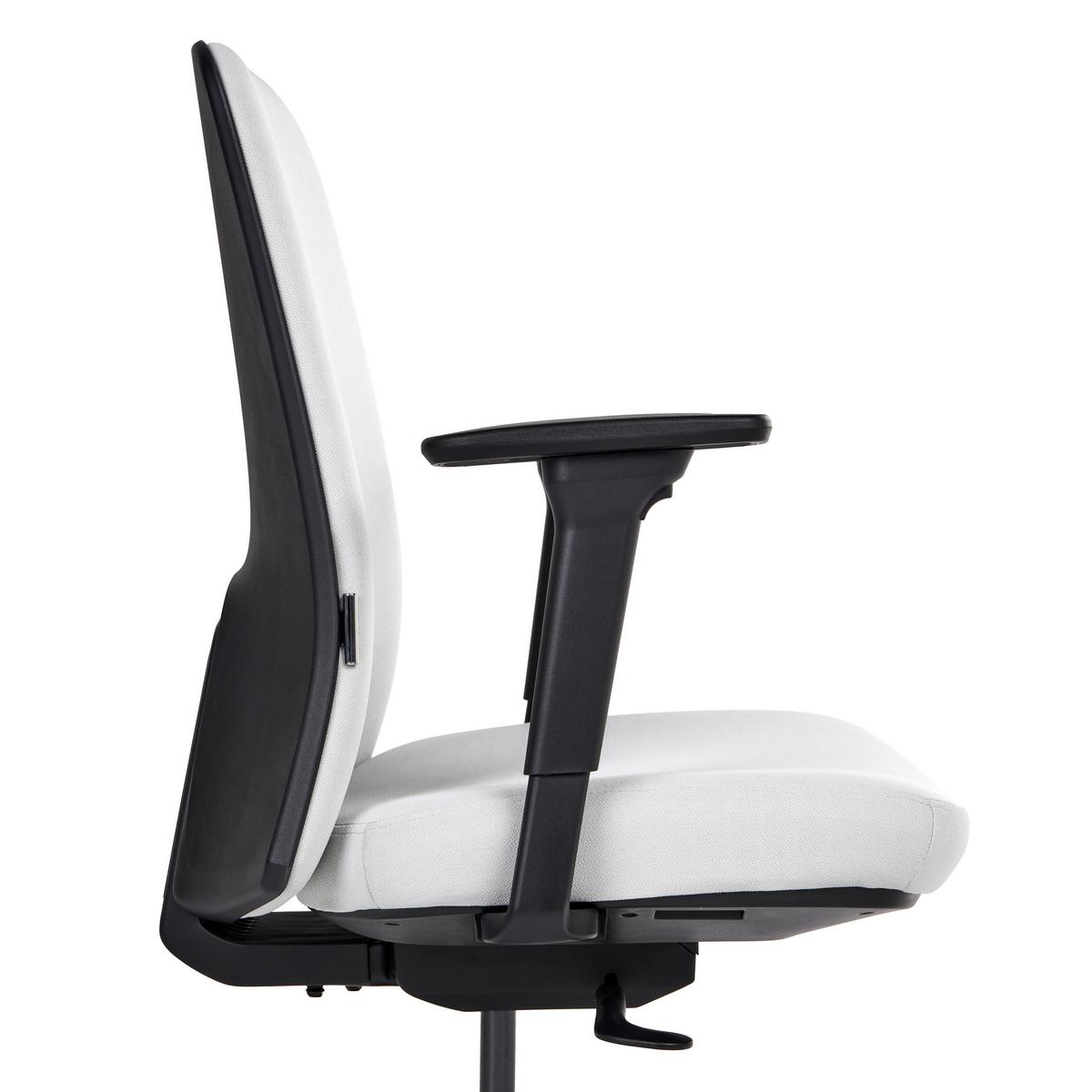 BÜROSTUHL Stoff Hellgrau Kamilon - Hellgrau/Schwarz, Textil (60/98/65cm) - Beliani