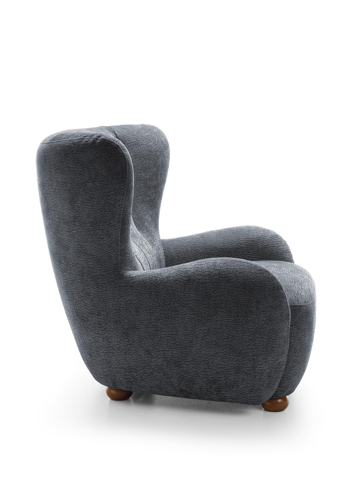 SESSEL MIST, Polstersessel Klassisch Loungesessel, Chenille-Stoff Grau - Grau, Holz/Holzwerkstoff (88/91/100cm) - MASSENO