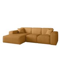 ECKSOFA Celes Premium Stoff Scala - Currygelb, Holzwerkstoff/Textil (266/165cm) - Fun Möbel