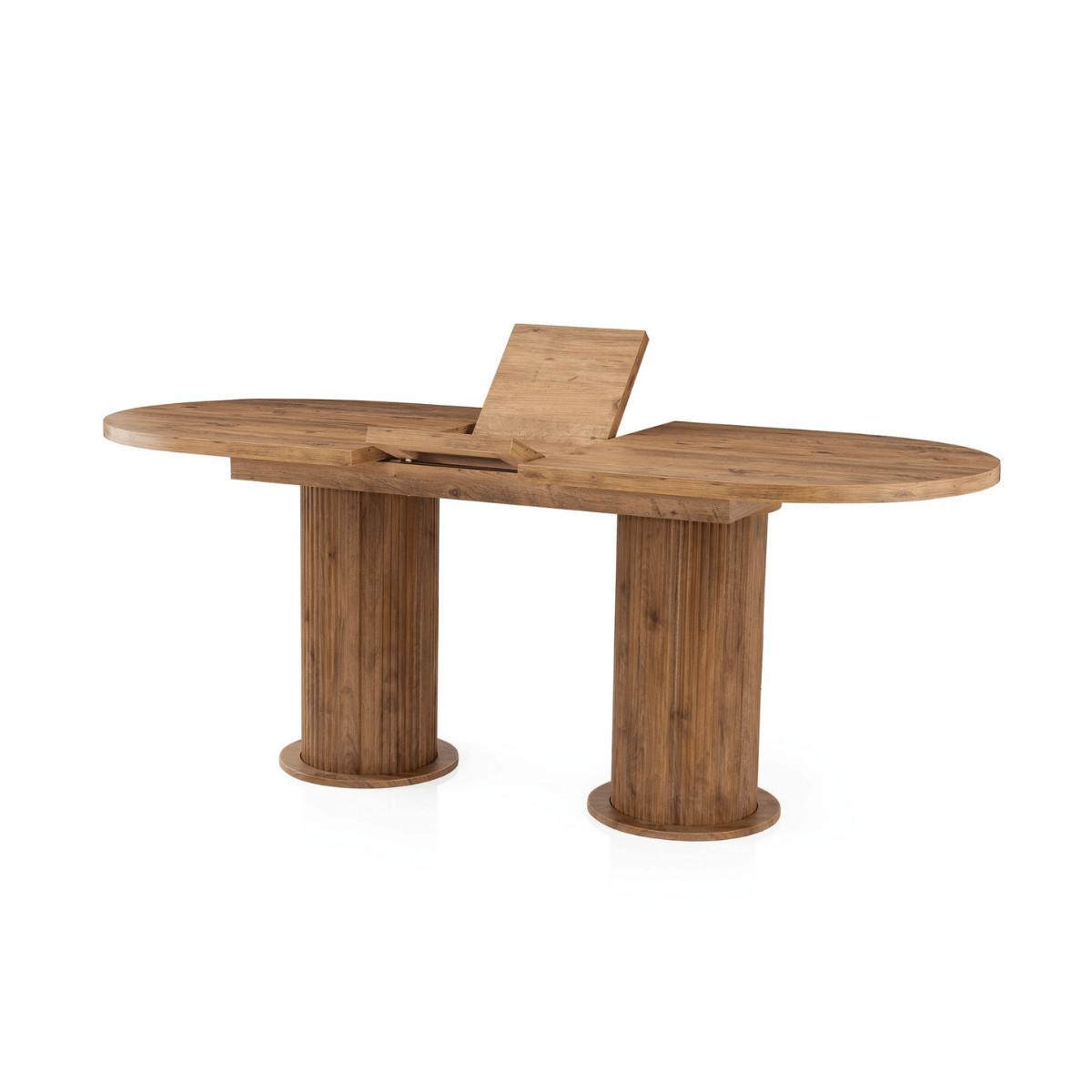 ESSTISCH ausziehbar von 180 bis 216 cm in Nussbaum-Dekor 180/90/77 cm - Nussbaumfarben, Holzwerkstoff (95/90/77cm) - Calicosy