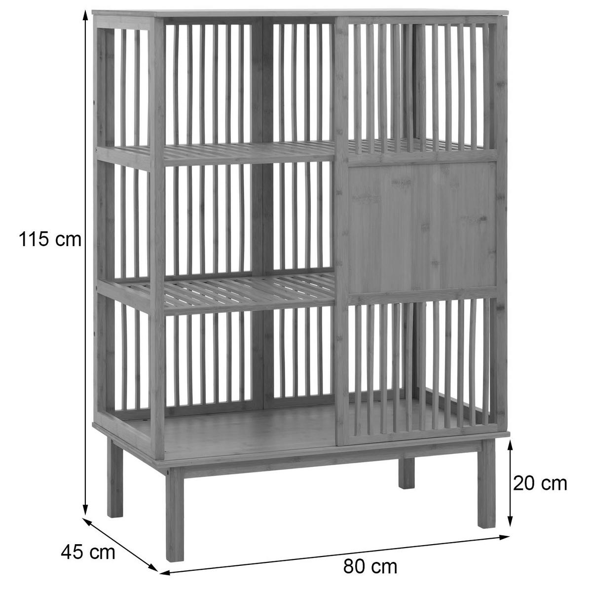 STANDREGAL Braun - Braun, Holz (80/115/45cm) - MCW