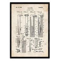 POSTER Allgemeines Patent Gerahmt A3 Schwarzer Rahmen - Schwarz, Papier (29.7/5/42cm) - Nacnic