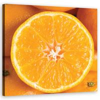 WANDBILD obst orange makro - Gelb, Textil (40/40cm) - Feeby
